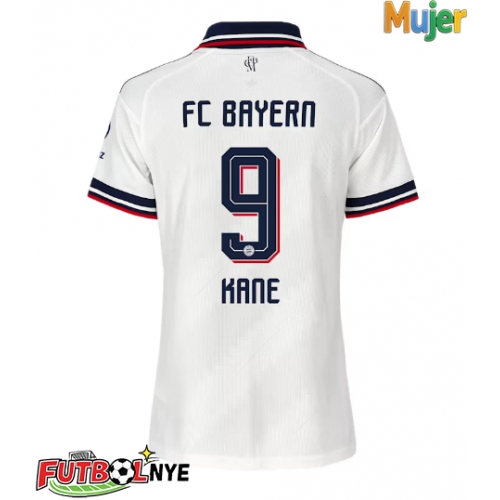 Camiseta Bayern Munich Harry Kane #9 Visitante Equipación para mujer 2026-27 manga corta